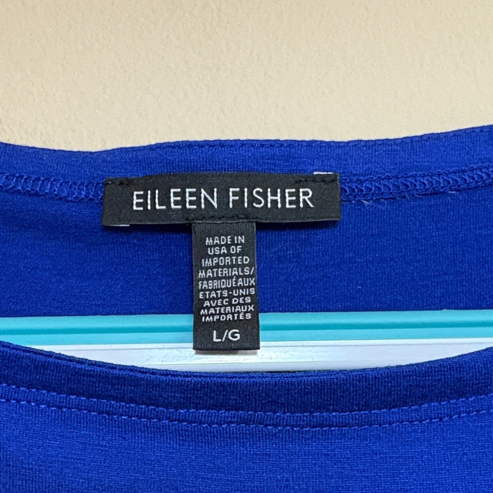 Eileen Fisher Cobalt Blue Long Sleeve Tunic, L - Picture 2 of 9